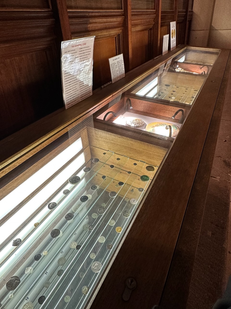 Display cabinet at the cathedral